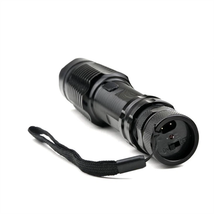 Long Aluminum Electric Shock Stun Gun With Flashlight