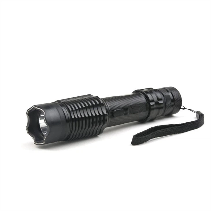 Long Aluminum Electric Shock Stun Gun With Flashlight