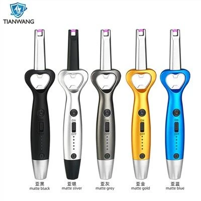 فندک شمع USB Arc Bbq با درب بازکن بطری و جرقه زن برقی نور LED
