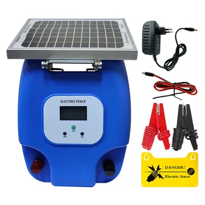 حصار الکتریکی خورشیدی با LCD|شارژر حصار برقی ضد آب برای مزارع و مزرعه